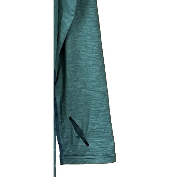 NRS Women's XL UPF 50 Long Sleeve Heathered Dark Green Silkweight Hoodie - Picture 3 of 7